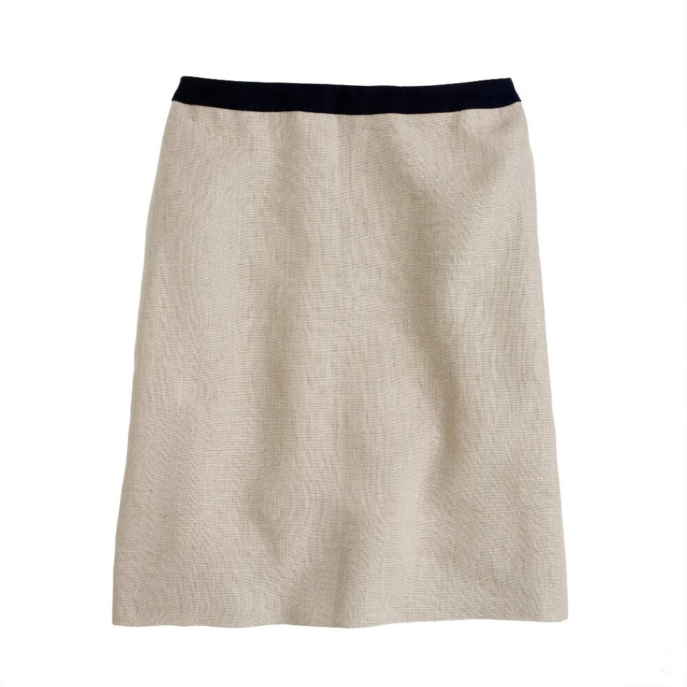 J. Crew tipped linen flax skirt size 4